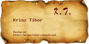 Krisz Tibor névjegykártya